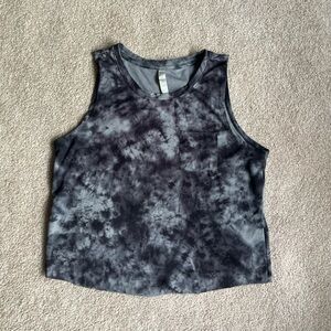 RBX Black and Gray Tie-Dye Tank Top
